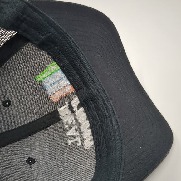 Real Oregon Snapback Trucker Hat Black One Size Adjustable Mesh Back Richardson - Picture 8 of 10